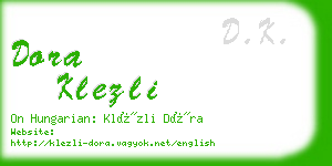 dora klezli business card